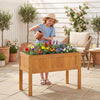 Lucktree Solid Wooden Raised Garden Bed w/Legs (35”Lx 16”Wx24”H)