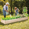 Lucktree Raised Garden Bed with Trellis, 93" L x 25" W x 40" H