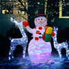 Lucktree Inflatable christmas Snowman, Santa Claus, Built-in Colorful LED Lights
