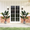 Lucktree 63" Tall Fake Pre-Potted Plant w/ 11 Faux Leaves & Bendable Stems
