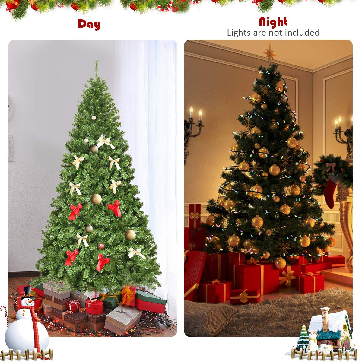 Lucktree 7.5 Ft Artificial Christmas Tree