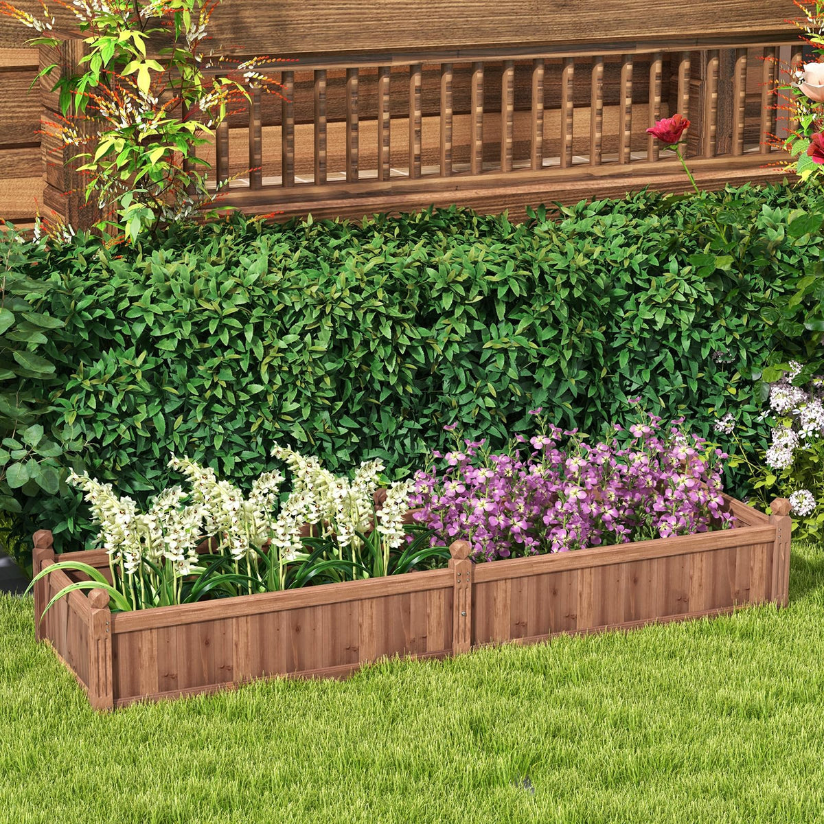 Lucktree Wood Raised Garden Bed