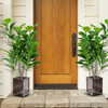 Lucktree Fake Fiddle Leaf Fig Tree, 2-Pack 51'' Tall Artificial Tree Greenery Plants in Pots W/100 Leaves - LucktreeUS