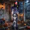 Lucktree 70" Halloween Animated Life-Size Clown Catching Skeleton Doll