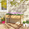 Lucktree 47"x23"x30"  Elevated Wood Planter Box with Liner
