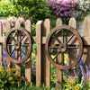 Lucktree 24-Inch Wagon Wheels 2/4 Pieces Carbonized Solid Fir Wood
