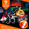 Lucktree 9 FT Halloween Inflatable Outdoor Decoration, Blow up Grim Reaper Driving Pumpkin Carriage