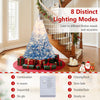 Lucktree Pre-Lit Snow Flocked Christmas Tree | Artificial Hinged Xmas Full Tree