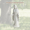 Lucktree Virgin Mary Garden Statue 29.5" | Blessed Mother Outdoor Religious Statue with Serpent