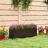 Lucktree 38”x12”x14" Wicker Raised Garden Bed with Wheels