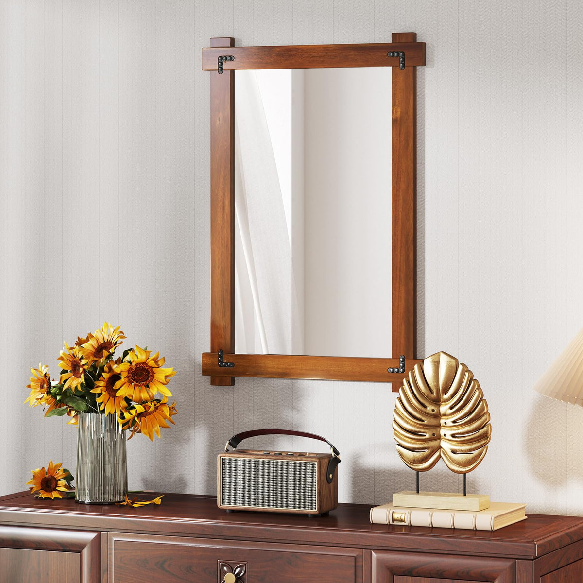 Lucktree Wood Framed Mirror