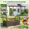 Lucktree Raised Garden Bed with Trellis & Hanging Roof