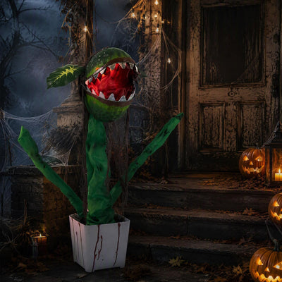 Lucktree Halloween Animated Standing Horror Piranha Plant Decoration