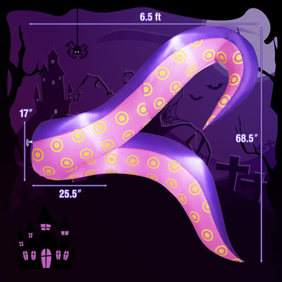 Lucktree 6.5 Ft Halloween Inflatable Tentacles, Blow up Octopus Legs