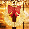 Lucktree 48 Inch Pre-Lit Christmas Wreath, Indoor/Outdoor Xmas Decoration with 200 LED Lights
