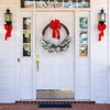 Lucktree 24” Pre-Lit Artificial Christmas Wreath, Snow Flocked Xmas Wreath with 35 Battery Operated Warm White LED Lights