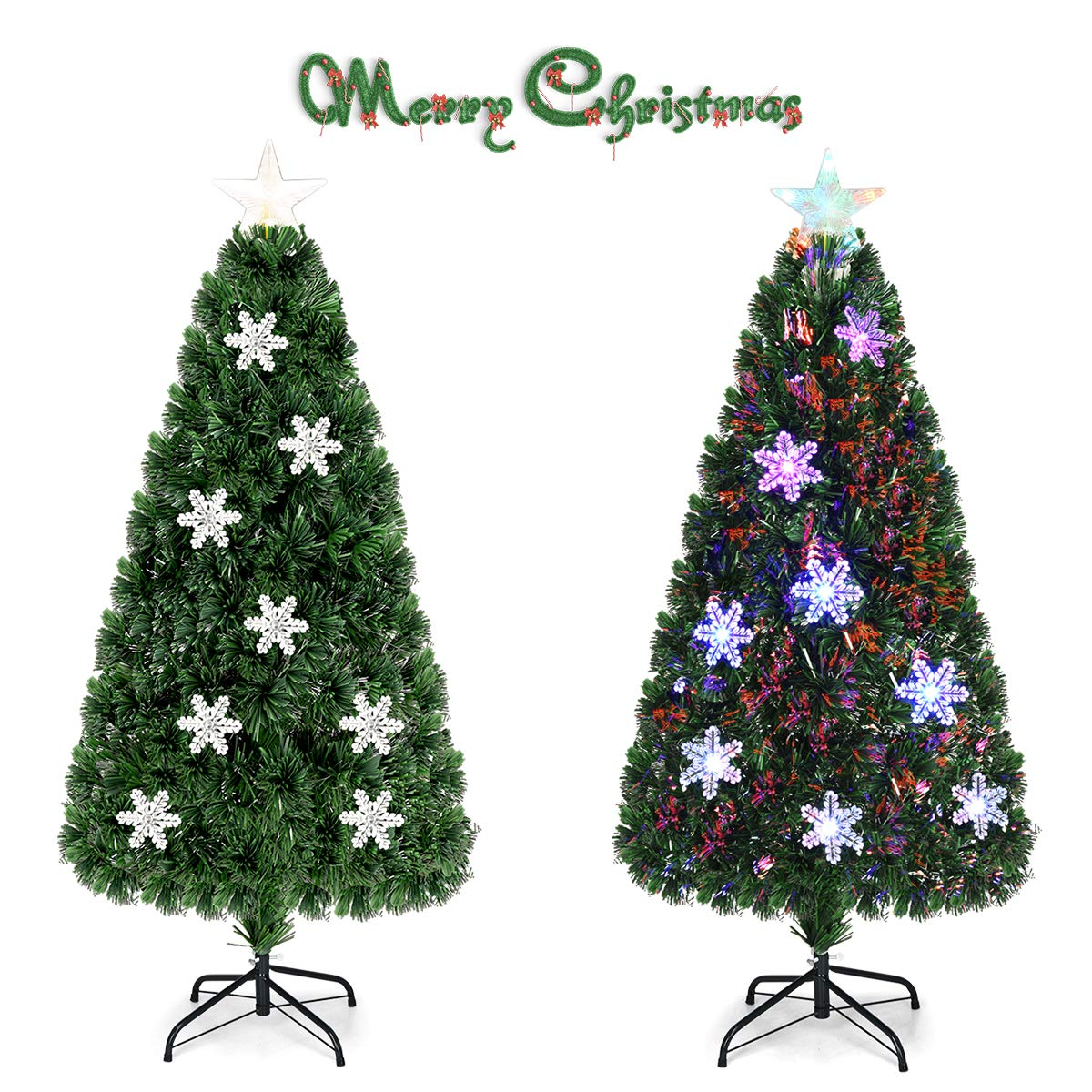 Lucktree Pre-Lit Fiber Optic Artificial Christmas Tree - LucktreeUS
