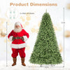 10/7.5/6.5/6/9/4.5/4 FT Artificial Christmas Tree w/ Easy-Setup Hinges, Unlit