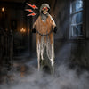 Lucktree 5.7 FT Life-Size Animated Halloween Skeleton Reaper with Chain