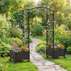 Lucktree Planter Boxes with Arch Trellis for Climbing Vines Vegetables Flowers