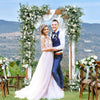 Lucktree 7FT Wood Garden Arbor Trellis for Ceremony Party