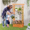 31" x 12.5" x 60" Raised Garden Bed with 2-Sided Trellis & Hanging Roof
