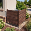 Lucktree Wooden Privacy Fence with Stakes 47" W x 45.5" H