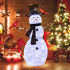 4.2 FT Lighted Christmas Snowman with Redbirds - Lucktree