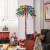Lucktree 6 FT Pre-Lit Artificial Christmas Tree, Lighted Xmas Palm Tree W/ 210 Multi-Color LED Lights - LucktreeUS