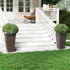 Lucktree Square Taper Planter Set of 2 Self-Watering Flower Pots ( 11.5"x11.5"x22.5")