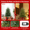Lucktree 5ft / 6ft / 7ft Pre-Lit Artificial Christmas Tree with Lush PVC & PE Tips Warm White LED Lights