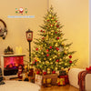 Lucktree 6FT / 7FT Pre-Lit Artificial Christmas Tree with PVC & PE Mixed Branch Tips