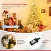 Lucktree 3-Minute-Setup Pre-Lit Snow Flocked Christmas Tree Artificial Hinged Xmas Tree