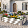 Lucktree 6 x 3 x 1 FT Galvanized Rectangular Metal Raised Garden Bed (1/2)
