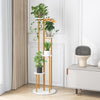 Lucktree 4 Tier Plant Stand Indoor, Tall Plant Shelf with Marble Texture for Multiple Potted Plants, Tiered Metal Plant Holder Flower Display Rack for Living Room Balcony Porch