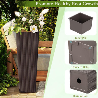 Lucktree Set of 2 Planters for Outdoor Plants