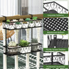 Lucktree Balcoy Flower Pot Stand Rack w/ Adjustable Hooks & 2 Planter Baskets