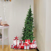 5ft/6ft Prelit Half-Shape Christmas Tree, Premium PVC Needles Artificial Tree - LucktreeUS