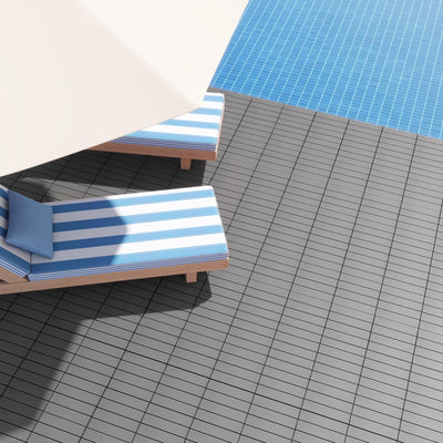 Lucktree Interlocking Deck Tiles 18/36 Pack - 12 x 12 in Composite Outdoor Flooring Covering All Weather Use