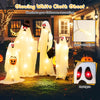 Lucktree Halloween Light Up Family Ghosts, 4 PCS LED Glowing Halloween Ghosts