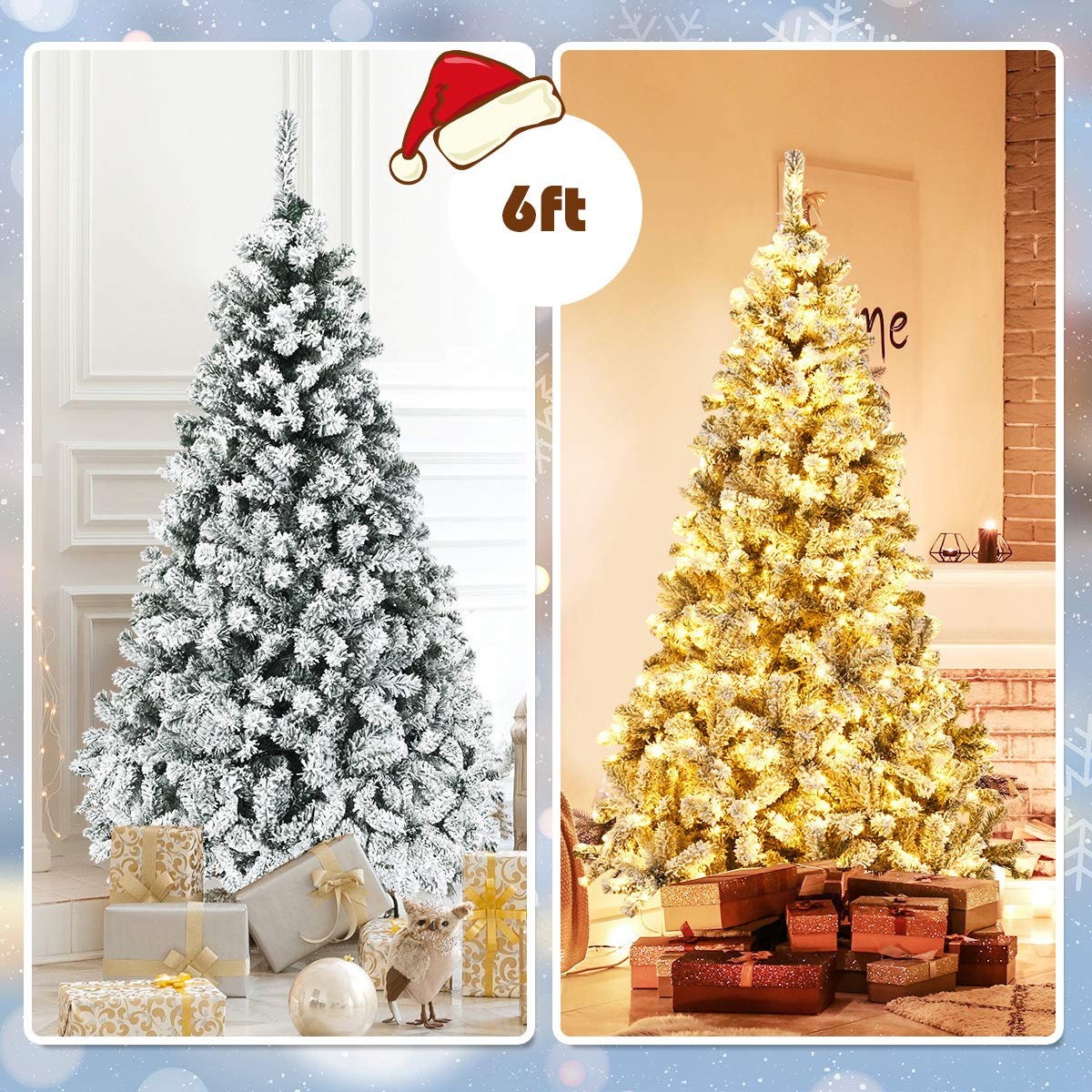 Lucktree 6ft Pre-Lit Artificial Christmas Tree - LucktreeUS