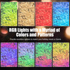 Lucktree 7ft Pre-Lit Artificial Christmas Tree with 923 Multicolored LED RGB Lights