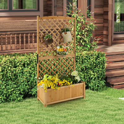 Planter Raised Bed with Trellis - Lucktree