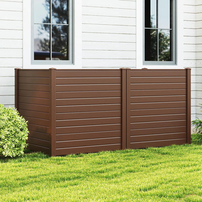 Lucktree Air Conditioner Fence 2/4 Panels - 48''W x 48''H Outdoor Privacy Screen with Upgraded Metal Stakes
