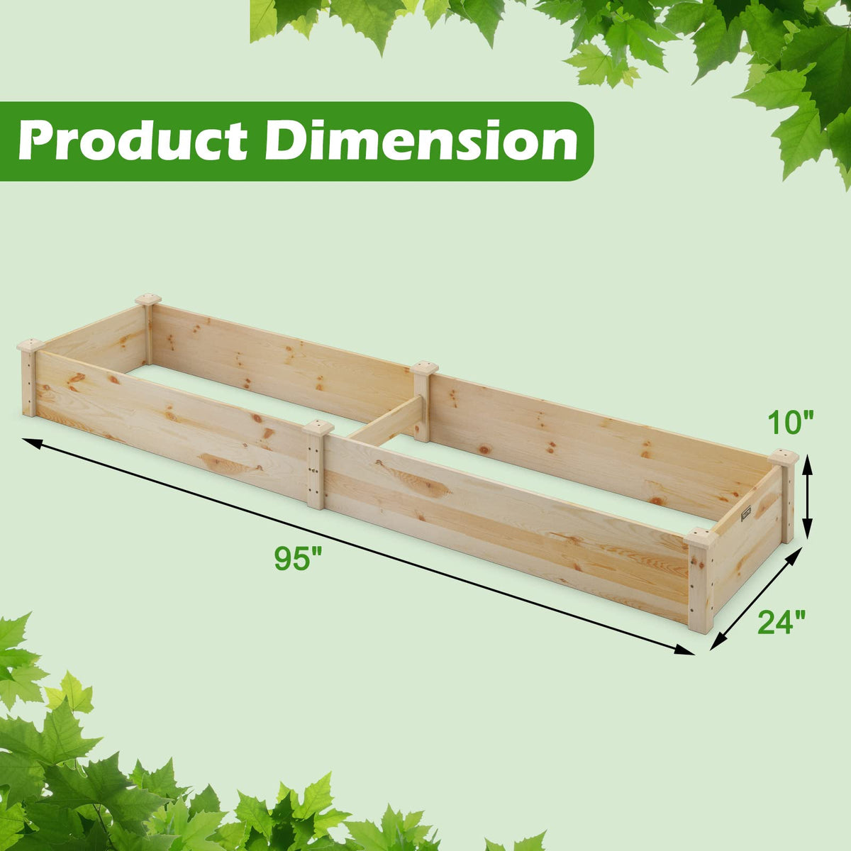 Lucktree Wooden Raised Garden Bed