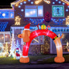 Lucktree 10 FT Lighted Inflatable Christmas Dachshund Arch, Blow Up Christmas Arch w/LEDs & Built-in Air Blower