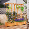 Lucktree Large Raised Garden Bed with Trellis and Roof