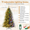 Lucktree 7ft Hinged Xmas Full Tree with 470 Warm White & Multicolored LED Lights