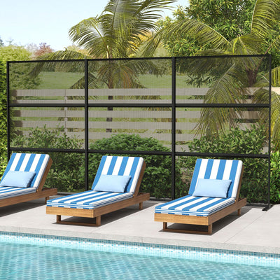 Lucktree Metal Privacy Screen with Expansion Bolts and Connection Screws