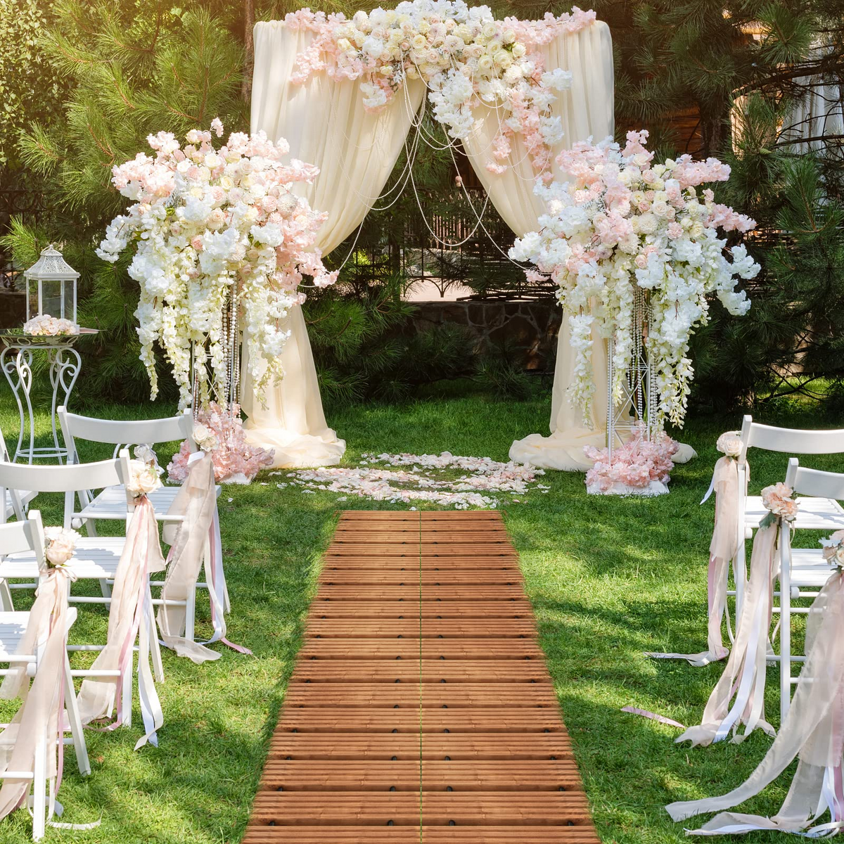 Lucktree 8ft Wooden Garden Pathway
